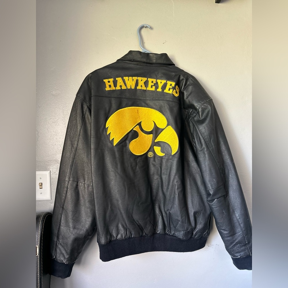 Vintage Iowa Hawkeyes (Caitlyn Clark) Letterman Varsity Leather Jacket